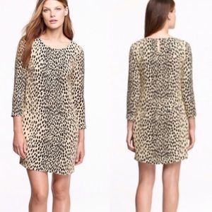 JCrew Animal Print Crepe Mini Dress Size 4